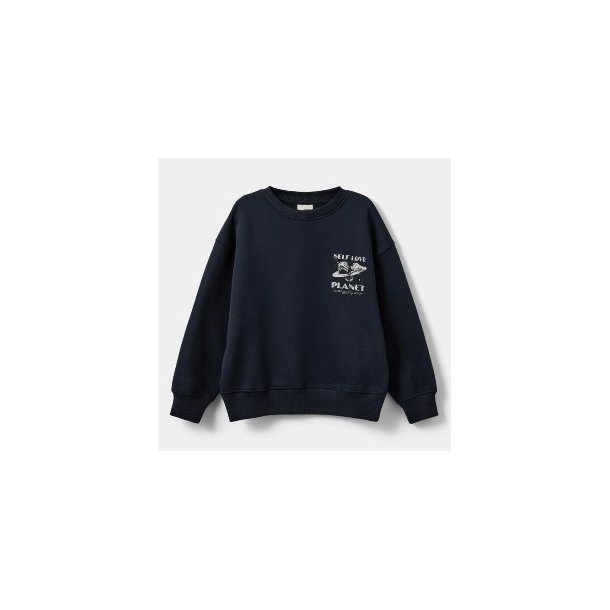 SOFIE SCHNOOR Navy Blue Sweat Bluse