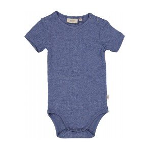 WHEAT Blue Melange Rib Plain Body SS