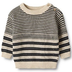 WHEAT Navy Janus Strik Bluse