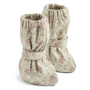 WHEAT Slightly Green Flowers Rain Booties